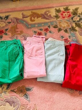 Talbots women's chinos - green, pink, light blue, red